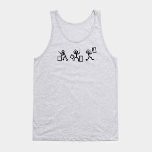 Drummer-Stickmen (black) Tank Top